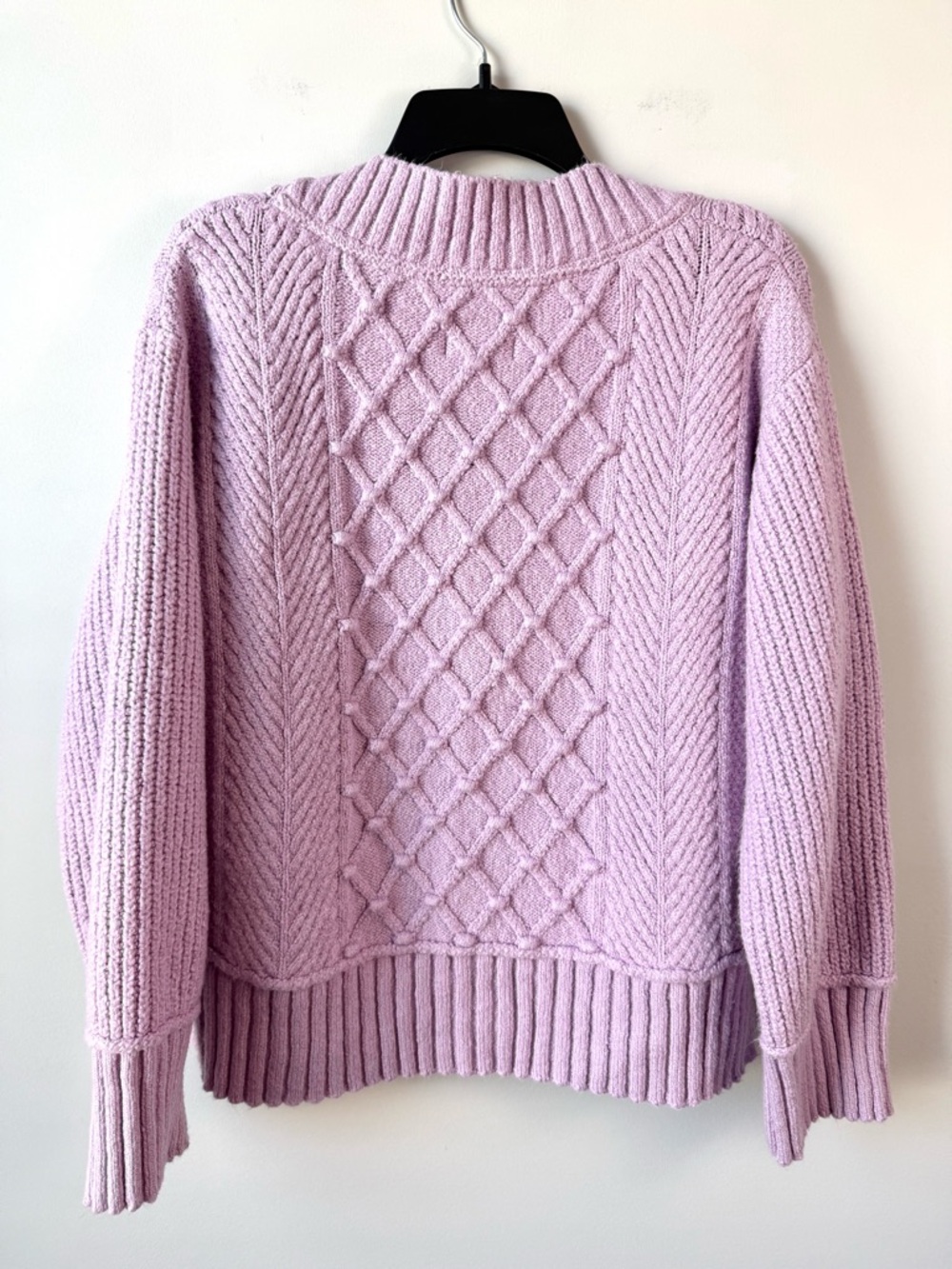 Anthropologie Maeve Tillie V-Neck‎ Pullover Sweater Lilac M - Picture 5 of 7